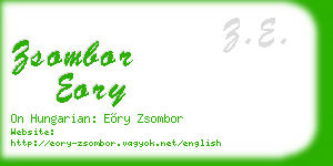 zsombor eory business card